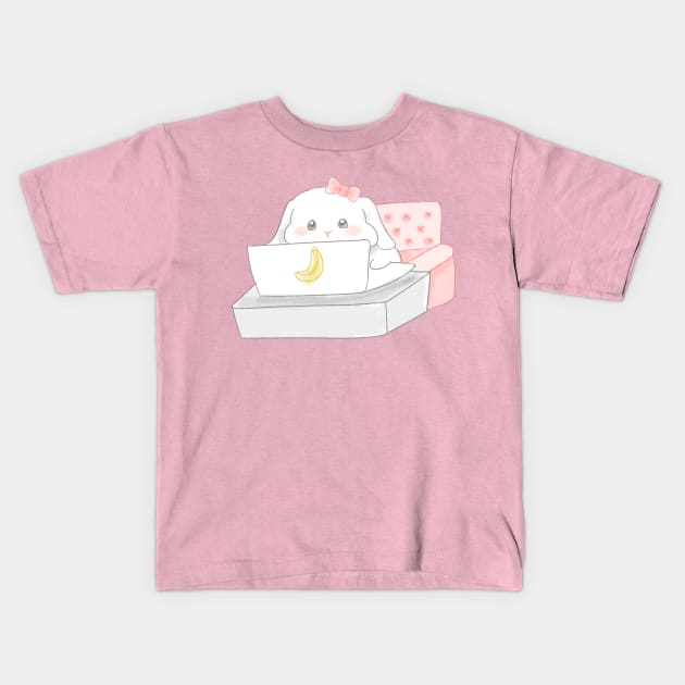 hardworking rabbit woman | Bunniesmee Special edition Kids T-Shirt by GambarGrace